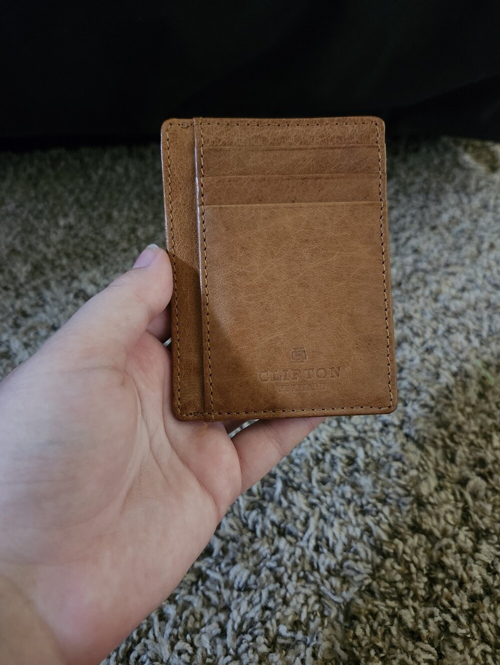 Tan Leather Card & Key Sleeve
